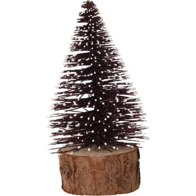 Xmas Deco Julgran 'Glitter' 14cm Brun