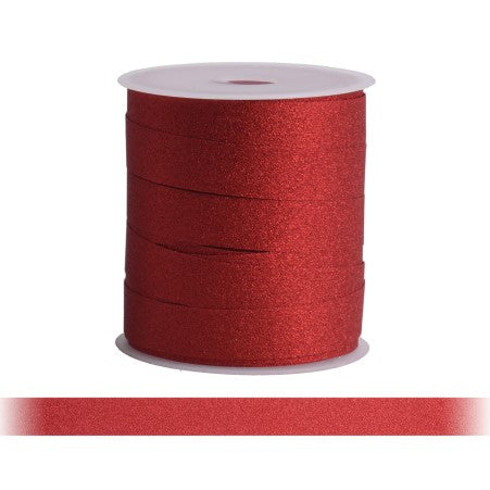 Dekorationsband 'Glitter' 1cm x 10m Röd