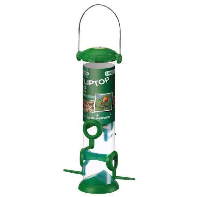Gardman 'Flip Top' Foderautomat till frö 33cm - Grön