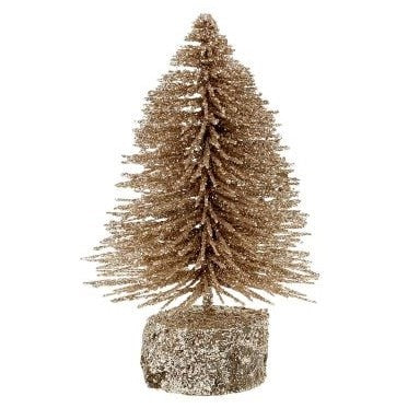 Xmas Deco Julgran 'Glitter' 14cm Guld