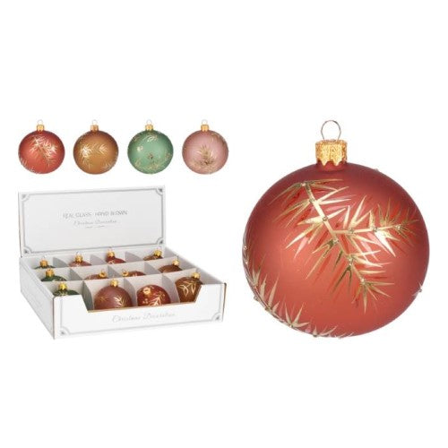 Julgranskula 6cm Glas Mixade färger 12-p