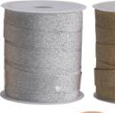 Dekorationsband 'Glitter' 1cm x 10m Silver