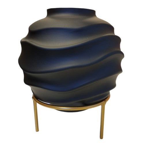 Glasvas 'Globe' på pedestal H21cm