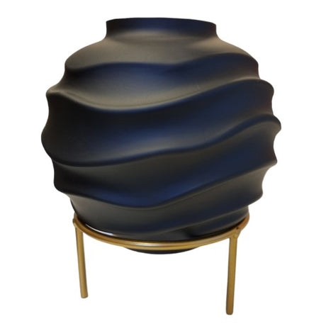 Glasvas 'Globe' pÄ pedestal H21cm