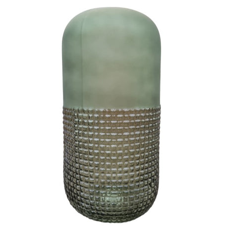 Glasvas 'Tall Green Leaf' H32cm