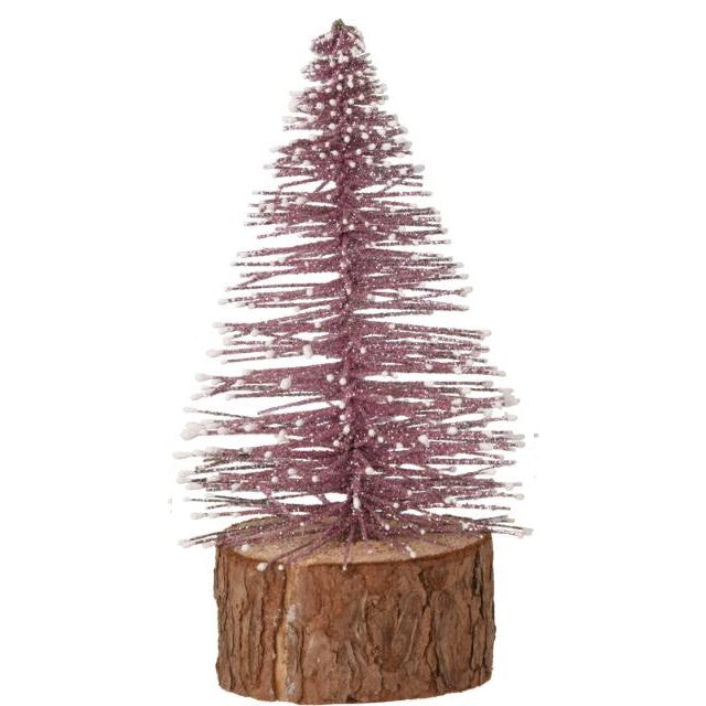 Xmas Deco Julgran 'Glitter' 14cm Rosé