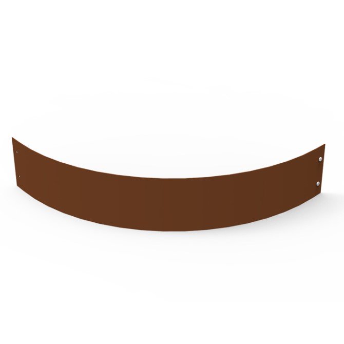 Planteringskant Kvartsbåge Corten H120x750mm