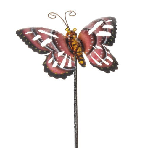Sticks i Plåt 110cm Fjäril Röd