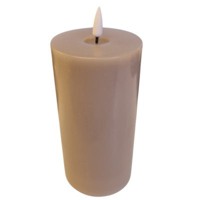 LED Blockljus H17cm Sand