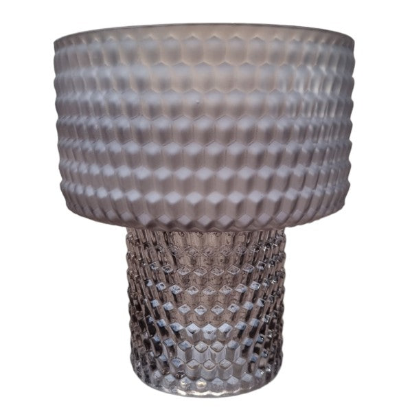 Glasvas 'Low Diamond' Grå