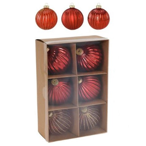 Xmas Julgranskula 8cm Röd 6st