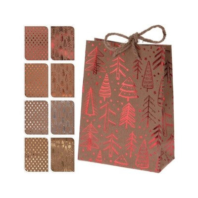 Presentpåse Jul Guld/Röd/Silver 1st