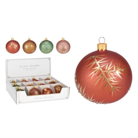 Julgranskula 6cm Glas Mixade färger 12-p