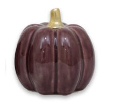 Keramik pumpa 'Fenja' Aubergine L - Rund