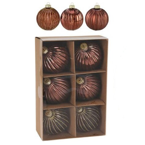 Xmas Julgranskula 8cm Brown 6st