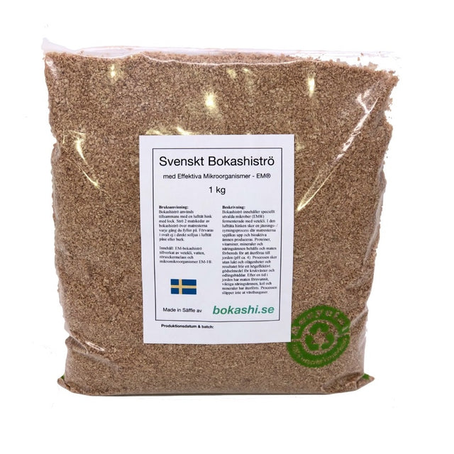 Svenskt Bokashiströ 1kg påse
