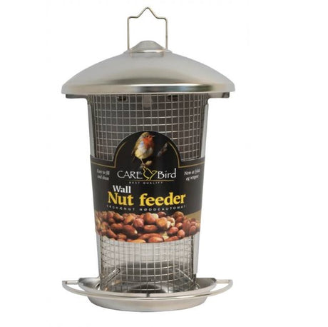 CARE-Bird Foderautomat 'Wall' till nötter 25cm - Silver