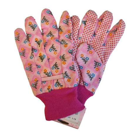Bomullshandske 'Praktika Pink' Stl 8-9