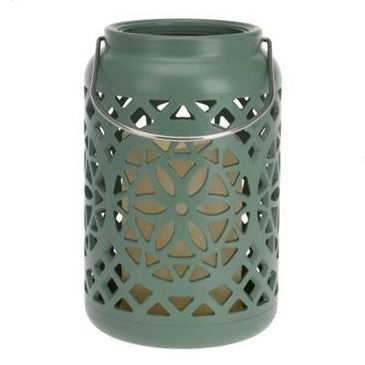 Lykta LED D12xH19cm Ljusgrön