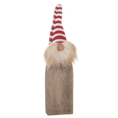 Tomte i Trä 25cm Röd