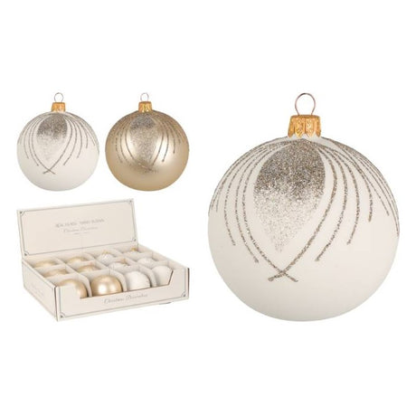 Julgranskula Glas 8cm 'Peacock Feather' 12-p