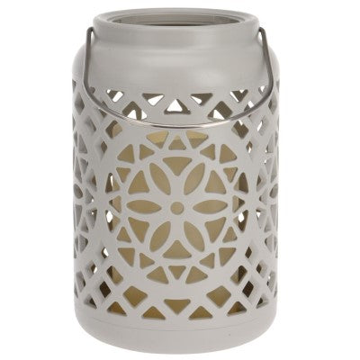 Lykta LED D12xH19cm Grå