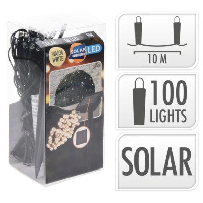 Ljusslinga med 100st lampor - Solcell