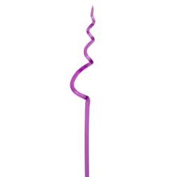 HORNUM Orkidépinne 'Akryl Spiral' Klar Mörkrosa