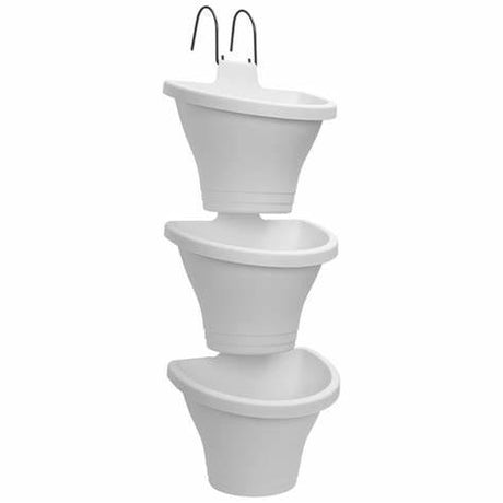 Corsica Vertical Forest 24x16cm 3-set White