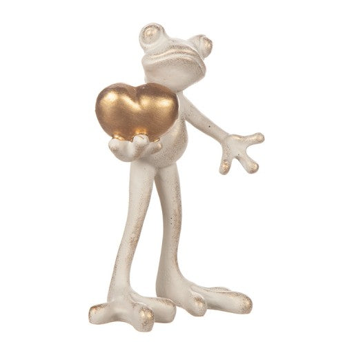 Groda hjärta i poly Stående 15cm