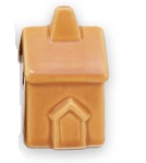 Minihus keramik gul 5cm