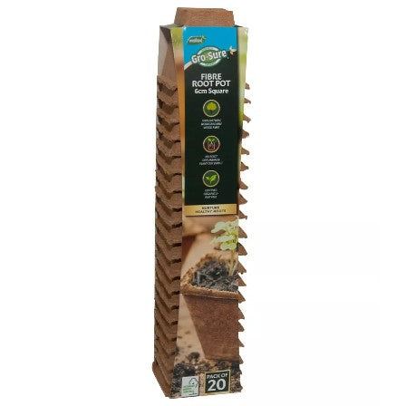 Fiberkruka Kvadratisk 6cm 20-pack