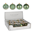 Julgranskula Glas 6cm Green 12-p