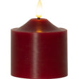 LED Blockljus 'Flamme' Röd H9,5cm