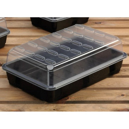 Miniväxthus 'Budget Large' med hål 37x23cm