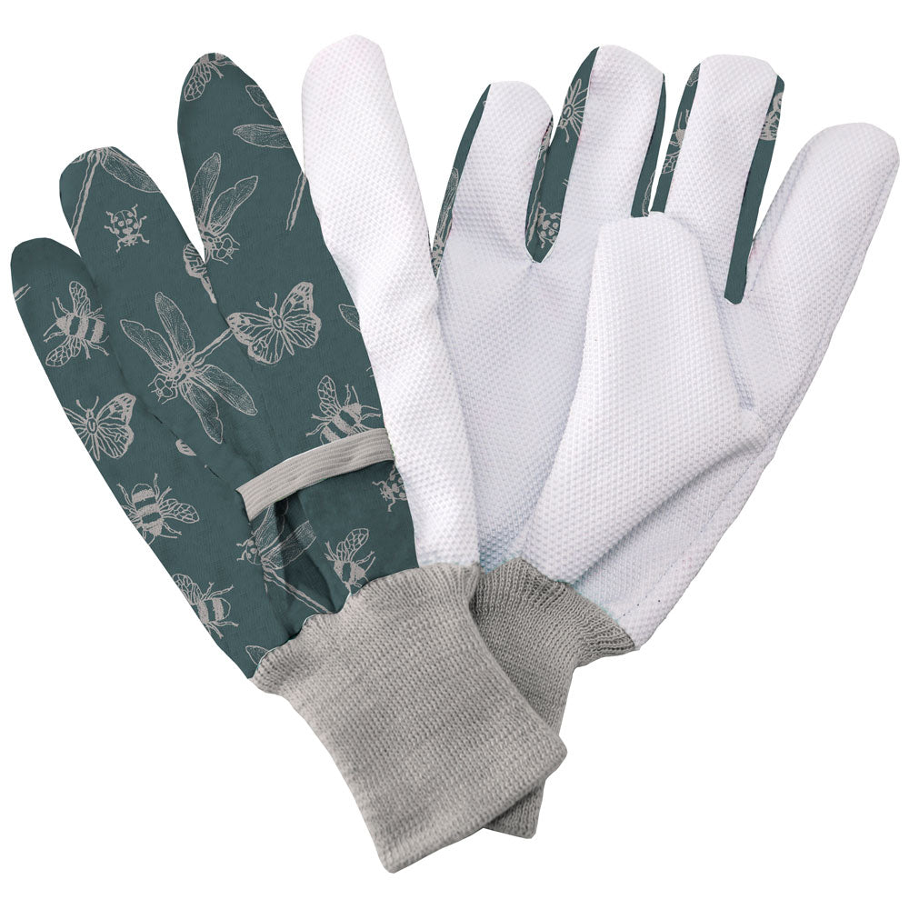 Kent & Stowe Trädgårdshandske Bomull 'Bugs Green' Medium