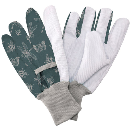 Kent & Stowe Trädgårdshandske Bomull 'Bugs Green' Medium