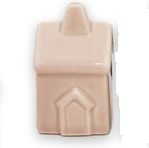 Minihus keramik vit 5cm