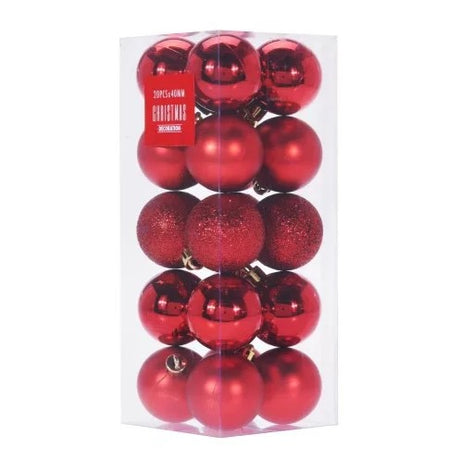 Xmas Julgranskula 4cm Rödmix