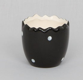 Äggkruka Svart/Vit-prickig D6,5cm