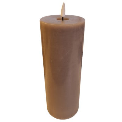 LED Blockljus H22,5cm Brun