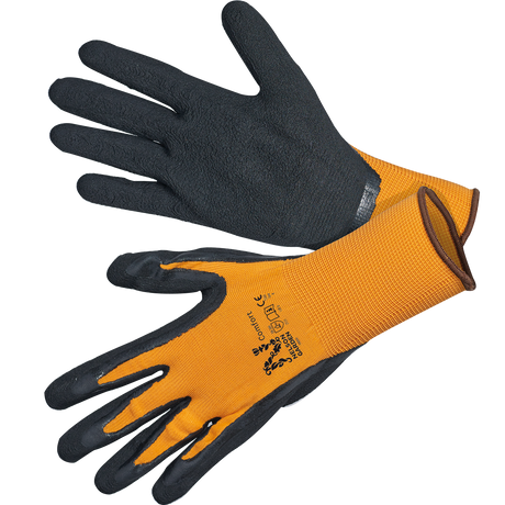 Handske Comfort, orange/svart stl 11