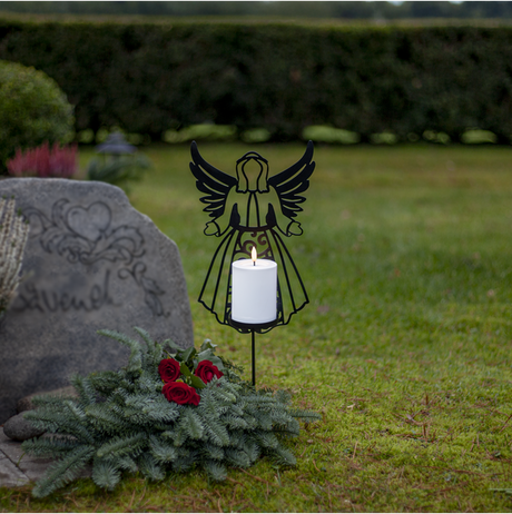 Gravdekoration 'Ängel' 48cm LED