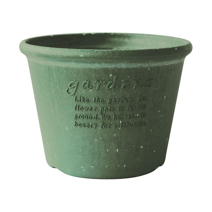 Kruka 'Garden' Shallow Nr. 8 inkl fat - Grön