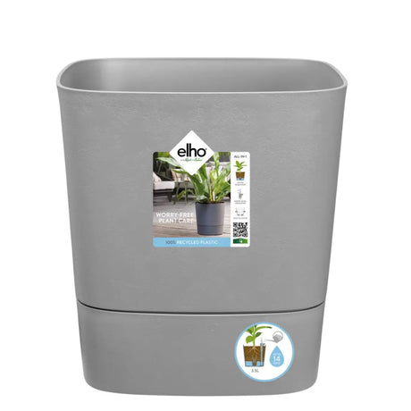 Greensense Självbevattningskruka 'Aqua Care Square' 38cm - Light Concrete