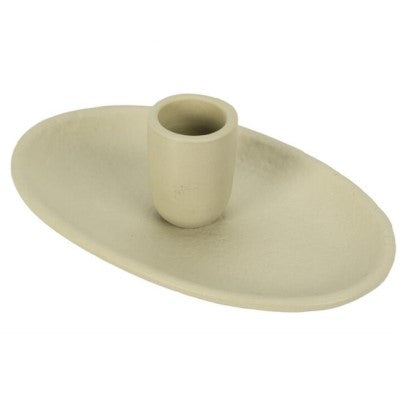 Ljusstake 'Oval' i metall - Grön