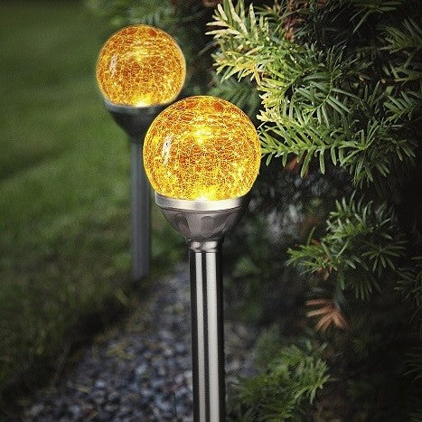 Gångbelysning 'Roma Amber' 2-p Solcell