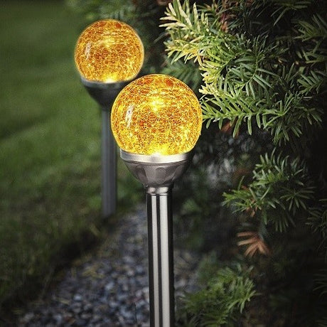 Gångbelysning 'Roma Amber' 2-p Solcell