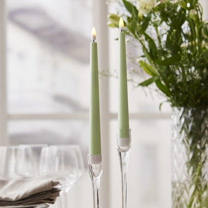 LED Kronljus 'Flamme Candy' Grön 2-pack