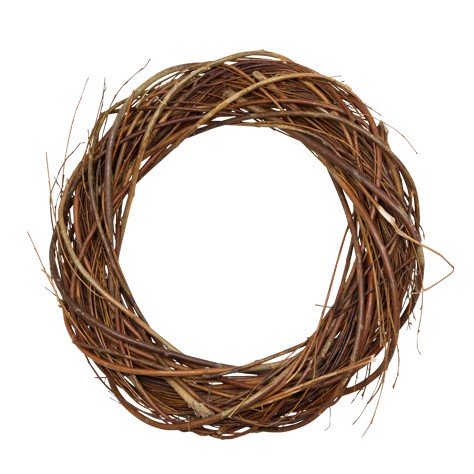 Krans oskalad pil D25 Natur